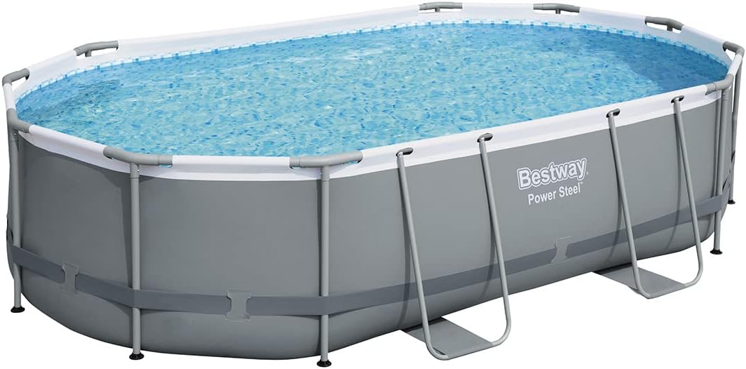 Bestway Aufstellpool, 488 × 305 × 107 cm, Grau
