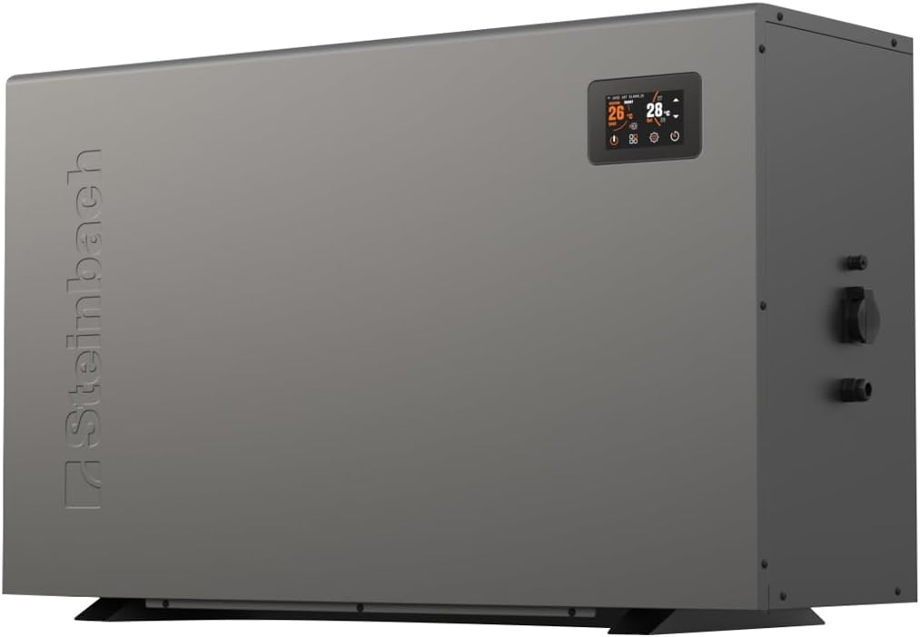 STEINBACH R290-Kältemittel Heizpumpen, 40.000 l, 9 kW, mit WLAN, mit App-Steuerung, Grau
