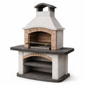 Grillkamin aus Beton und Ziegelsteinen