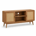 Sideboard Eichenholz mit Wiener Geflecht 150x40x60cm Natur