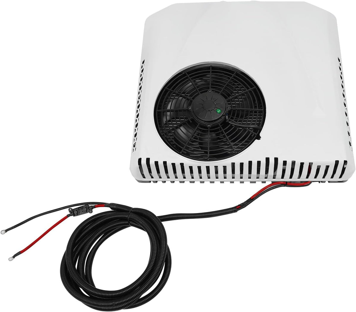 OMGGYER Klimaanlage, 12 V, verstellbar, für Camping, Weiß/Schwarz