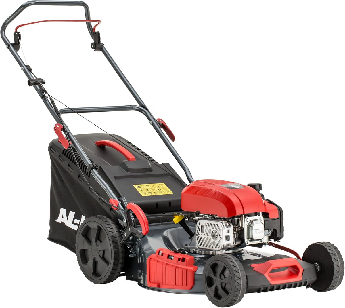 AL-KO Benzin Rasenmäher, 1.9 kW, 1200 m², 46 cm, klappbar, Rot/Schwarz, aus Stahl