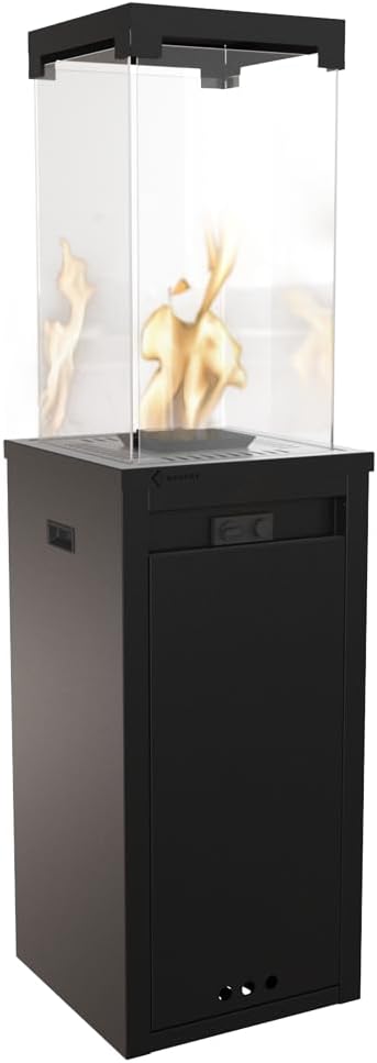 kratki G30/37mbar Heizstrahler, 8,2 kW, für den Garten und die Terrasse, Schwarz