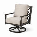 Aluminium-Drehsessel mit Polyesterpolsterung Beige