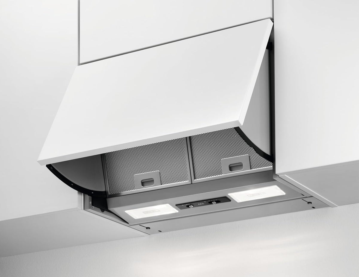 AEG DEB2531S Dunstabzugshaube, 67 dB, 266 m³, 56 cm, mit LED, Grau