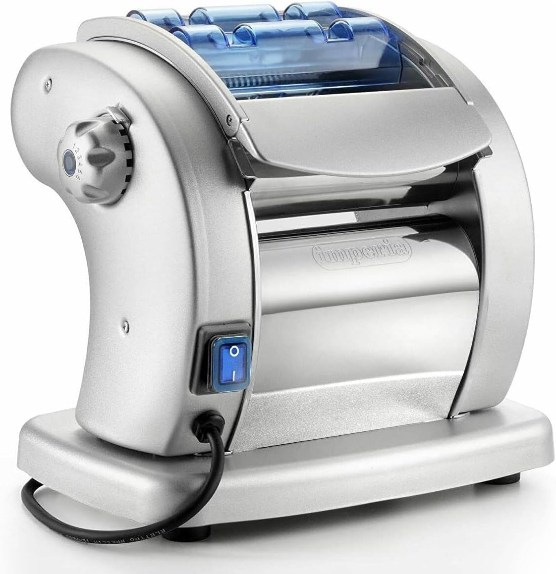 Imperia Nudelmaschinen, Elektromotor 85 W, 220 V, verstellbar, Silber/Blau