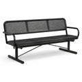Gartenbank aus Metall Schwarz 150 cm