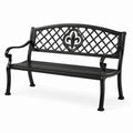 Gartenbank Schmiedeeisen Schwarz 127 cm