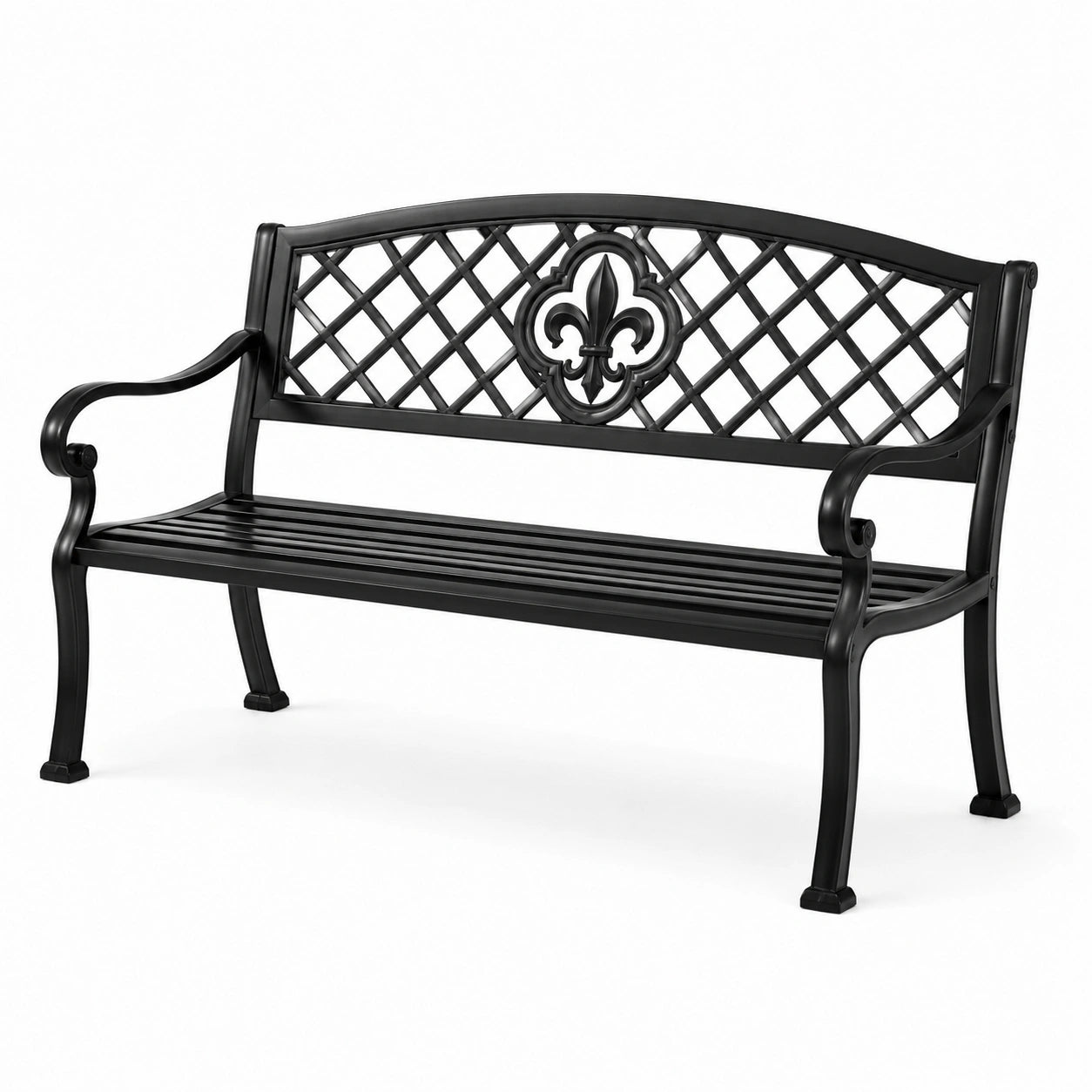 Gartenbank Schmiedeeisen Schwarz 127 cm