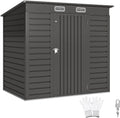 Outsunny Metallgerätehaus 2 Gerätehaus, 2,3 m², mit Stauraum, aus Metall, für den Garten, Grau