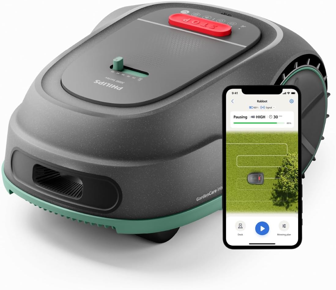 Philips RSL3000/10 Mähroboter, Grau/Grün/Rot