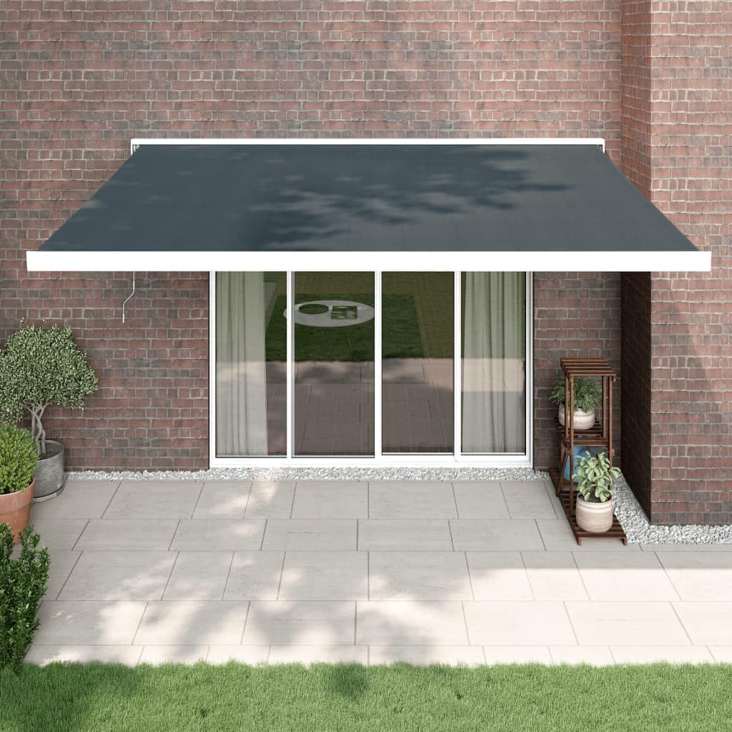 Markisen, 4 × 3 m, aus Aluminium und Stoff, Anthrazit, DIGBYS