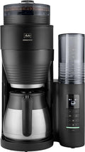 QuickMill Pegaso mit Mahlwerk edelstahl Therm Pro Kaffeemaschine, Schwarz/Silber, mit Timer, verstellbar, aus Edelstahl und Stahl