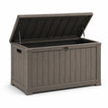 Gartenbox Holzoptik Polypropylen Braun