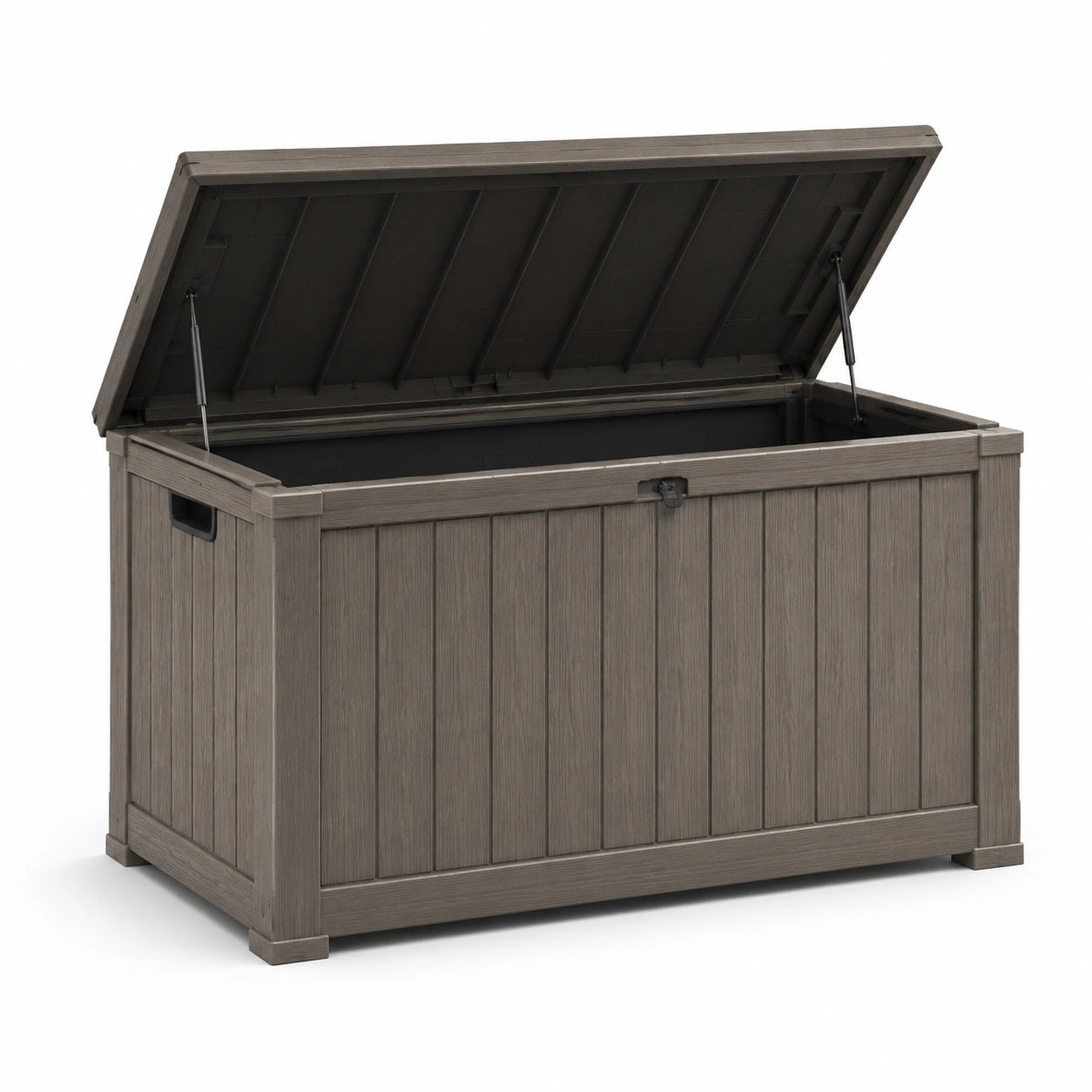 Gartenbox Holzoptik Polypropylen Braun