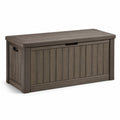 Gartenbox Kunststoff 120cm x 60cm x 55cm Holzoptik Braun