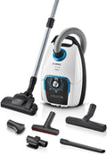 Bosch BGB75XSIL Staubsauger, 650 W, Weiß/Schwarz, mit USB
