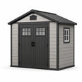 Gartenhaus Kunststoff 185x152x226cm Grau/Anthrazit mit Fenstern
