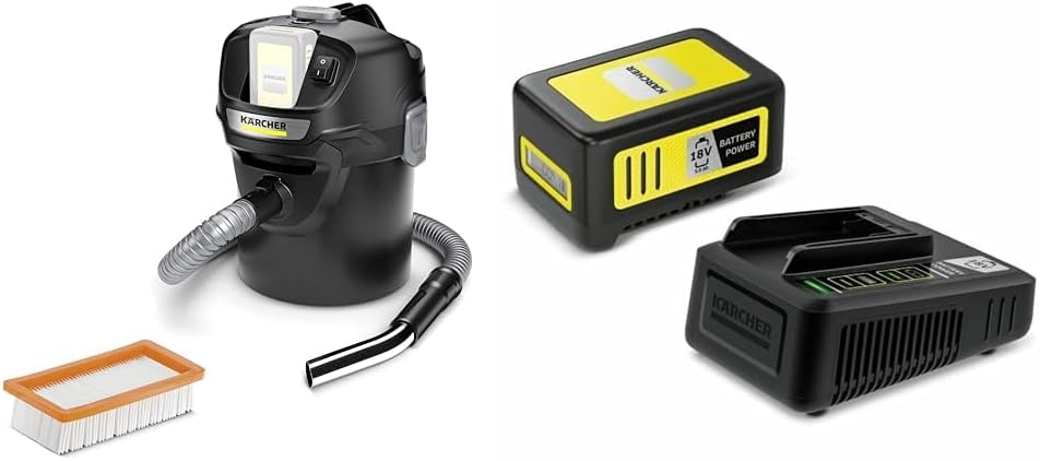 Karcher V/2 Pelletofen, 14 l, 200 W, 18 V, Schwarz/Gelb