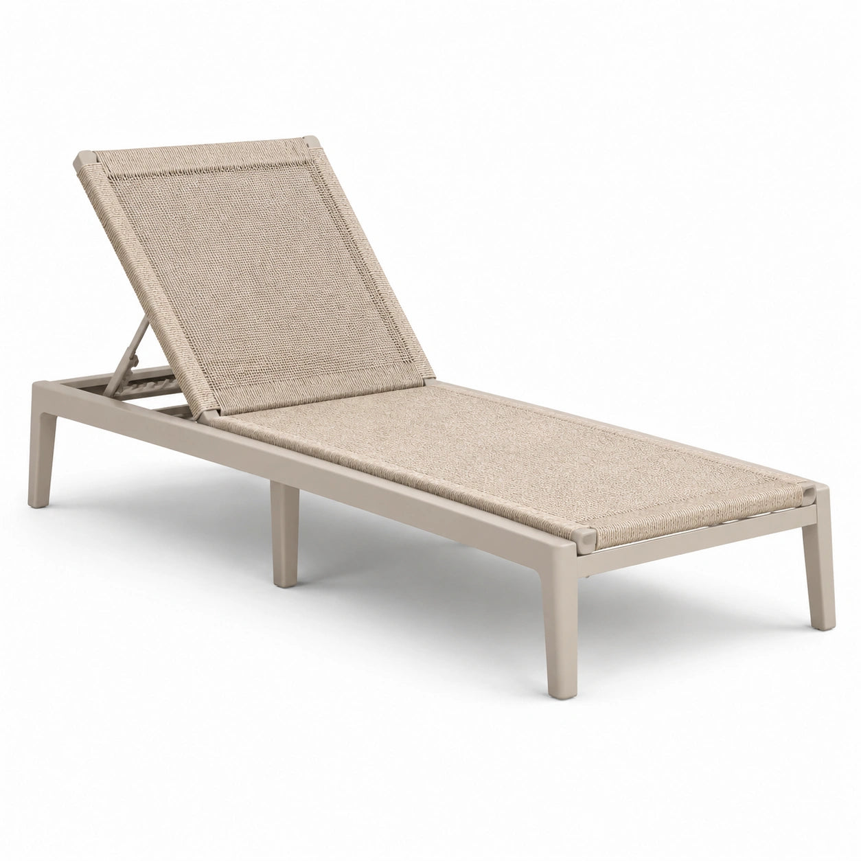 Gartenliege Aluminium Textilene Beige