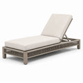 Aluminium Gartenliege mit verstellbarer Rückenlehne und Polyrattan Beige