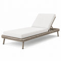 Verstellbare Gartenliege aus Aluminium und Polyrattan in Beige