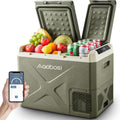 AAOBOSI Kompressor Kühlbox 32L Kühlschränke, 100–240V, 24 V, 20 °C, für Camping, Olivgrün/Beige