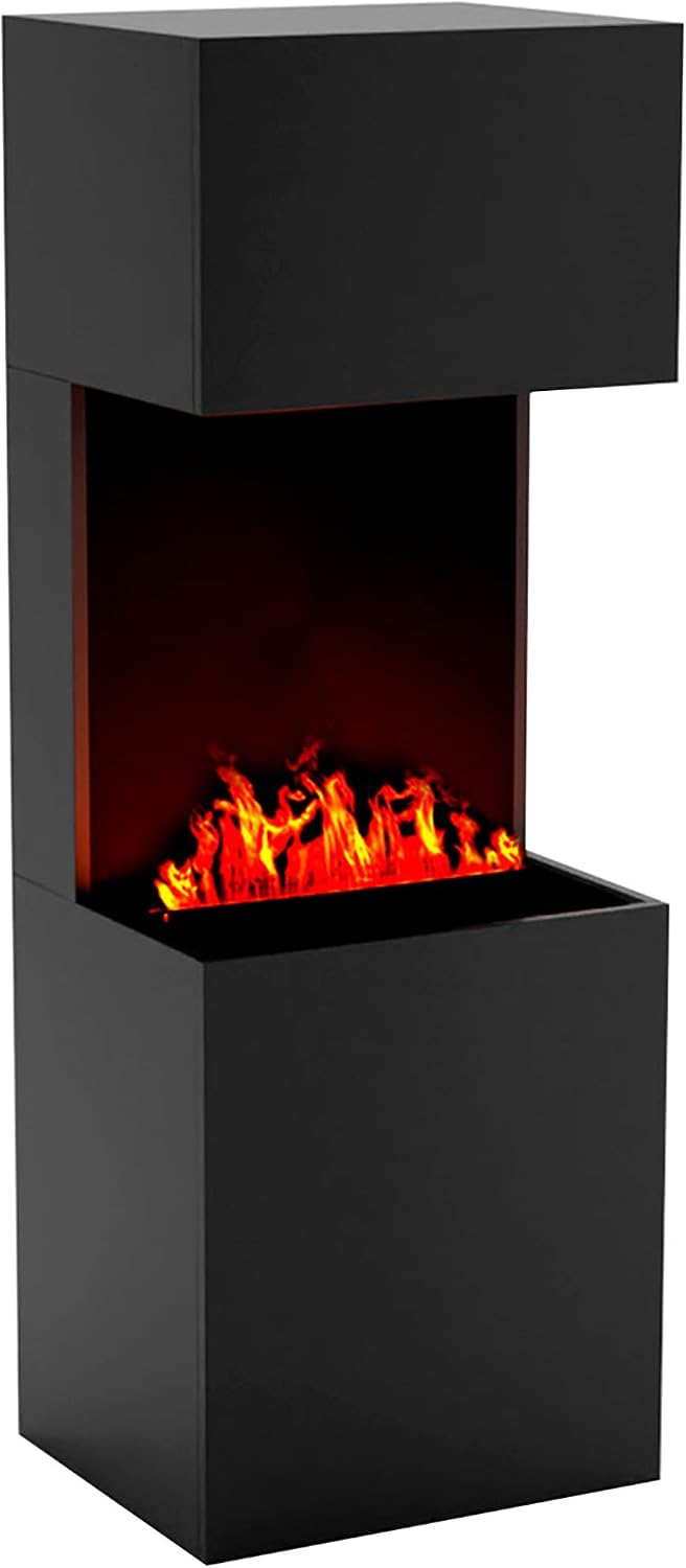 GLOW FIRE Backofen, 60 × 170 × 50 cm, mit LED, mit Fernbedienung, Schwarz