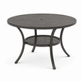 Runder Gartentisch Aluminium Schwarz 100 cm