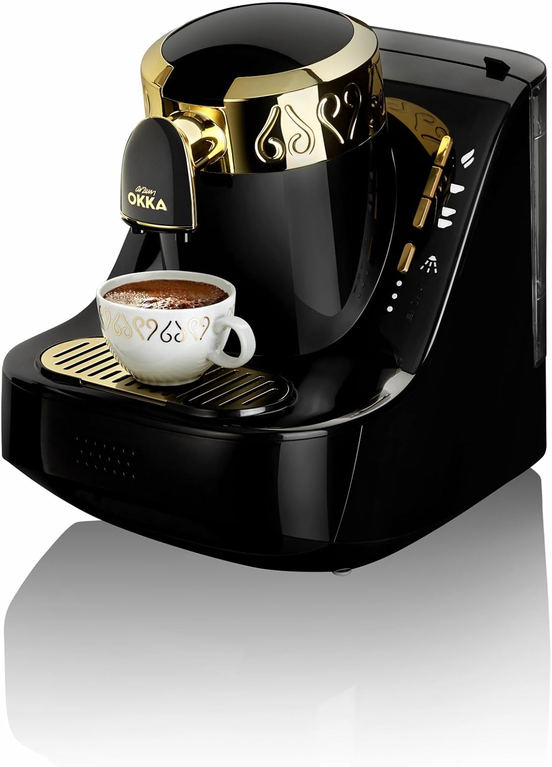 Kaffeemaschine Türkische, Schwarz/Gold, Arzum Okka