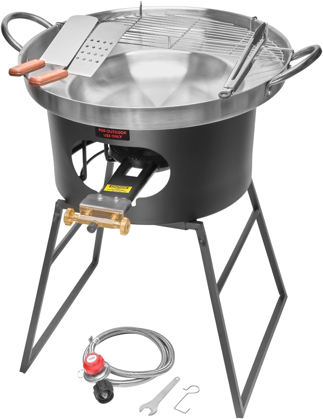 Propane Grills, 80,000 BTU, Schwarz/Silber, Barton