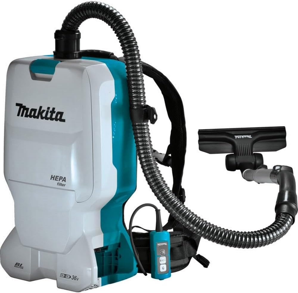 Makita DVC660Z Staubsauger, ohne Akku, ohne Ladegerät, Weiß/Blau/Schwarz