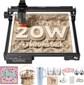 Gravurwerkzeug A20 PRO, 20 W, aus Metall und Leder, mit Magnetverschluss, mit USB, Schwarz, ATOMSTACK