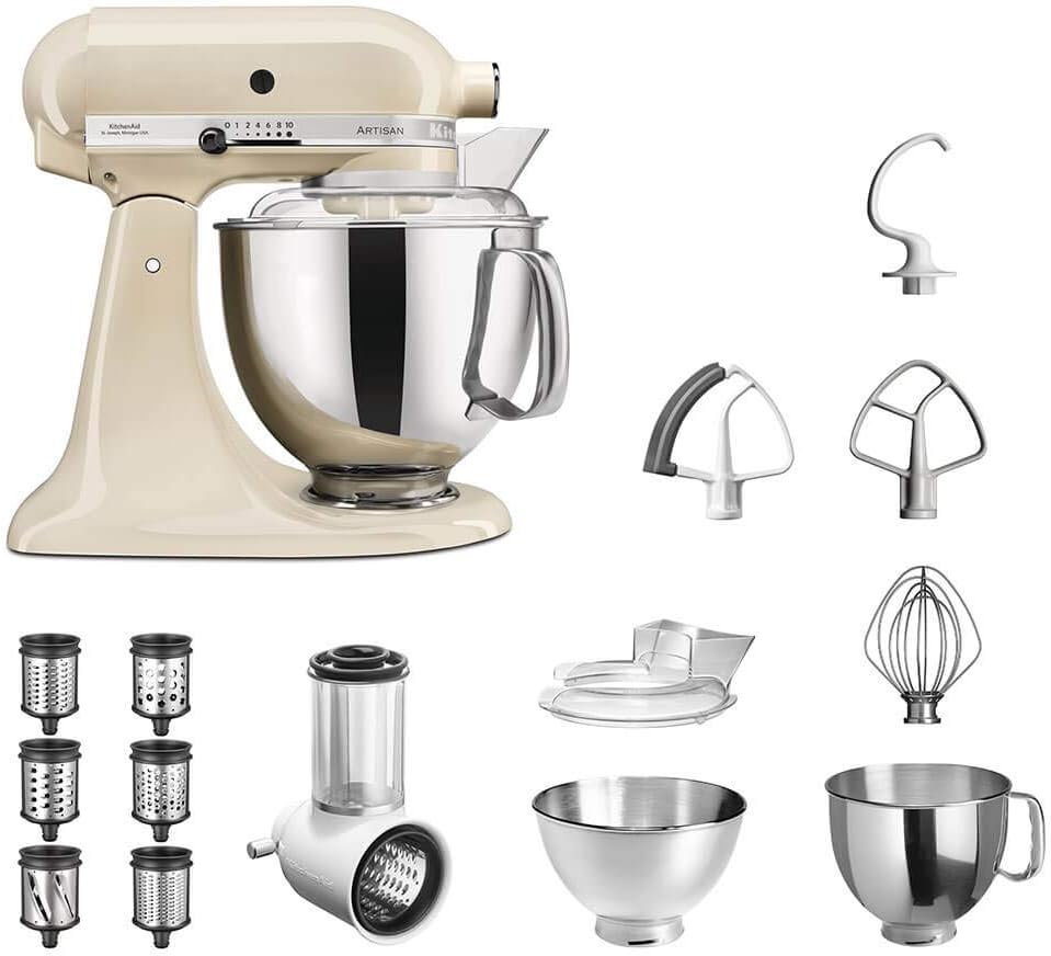 KitchenAid Küchenmaschine, für die Küche, Creme/Silber
