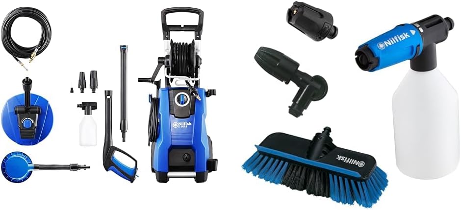 Hochdruckreiniger E 145 bar 145.4, 2100 W, 230 V, Blau/Schwarz, Nilfisk