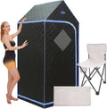 Sauna, mit Fernbedienung, Schwarz/Grau, Saunateadlane