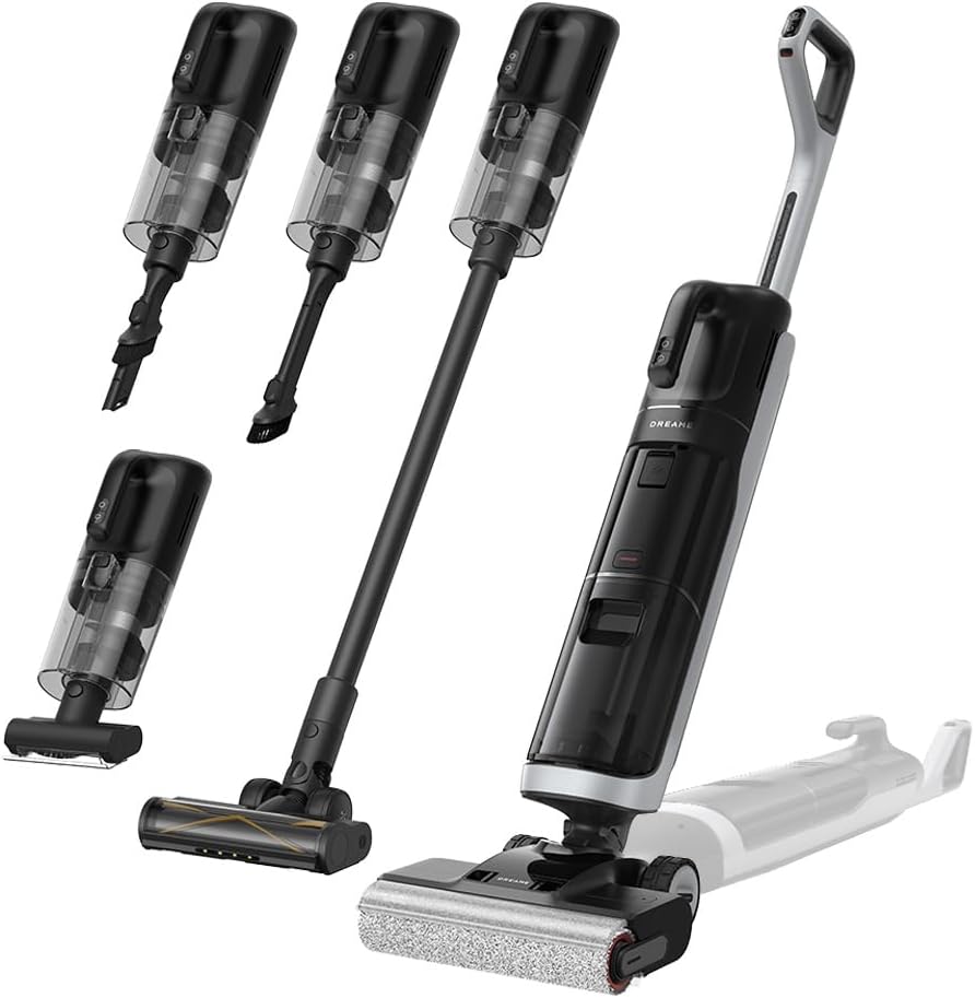 DREAME H14 Nass- und Trockensauger, 60 °C, mit LED, Schwarz/Silber