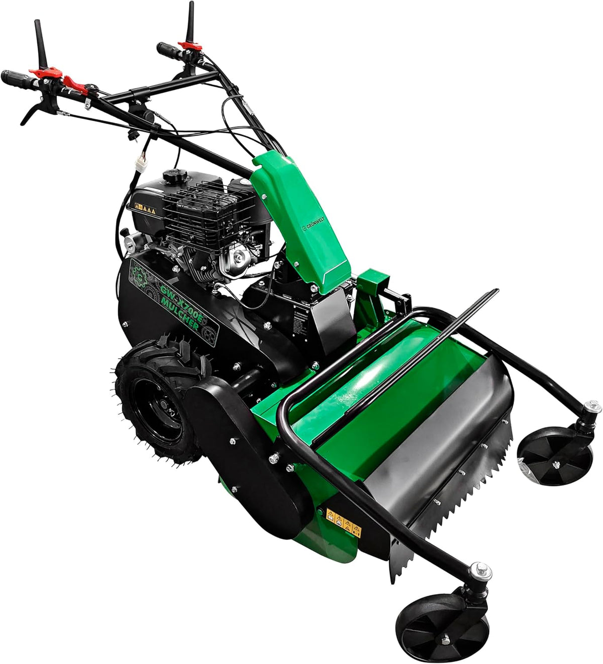 G GRÜNWELT GW-X700E Häcksler & Mulcher, verstellbar, Grün/Schwarz