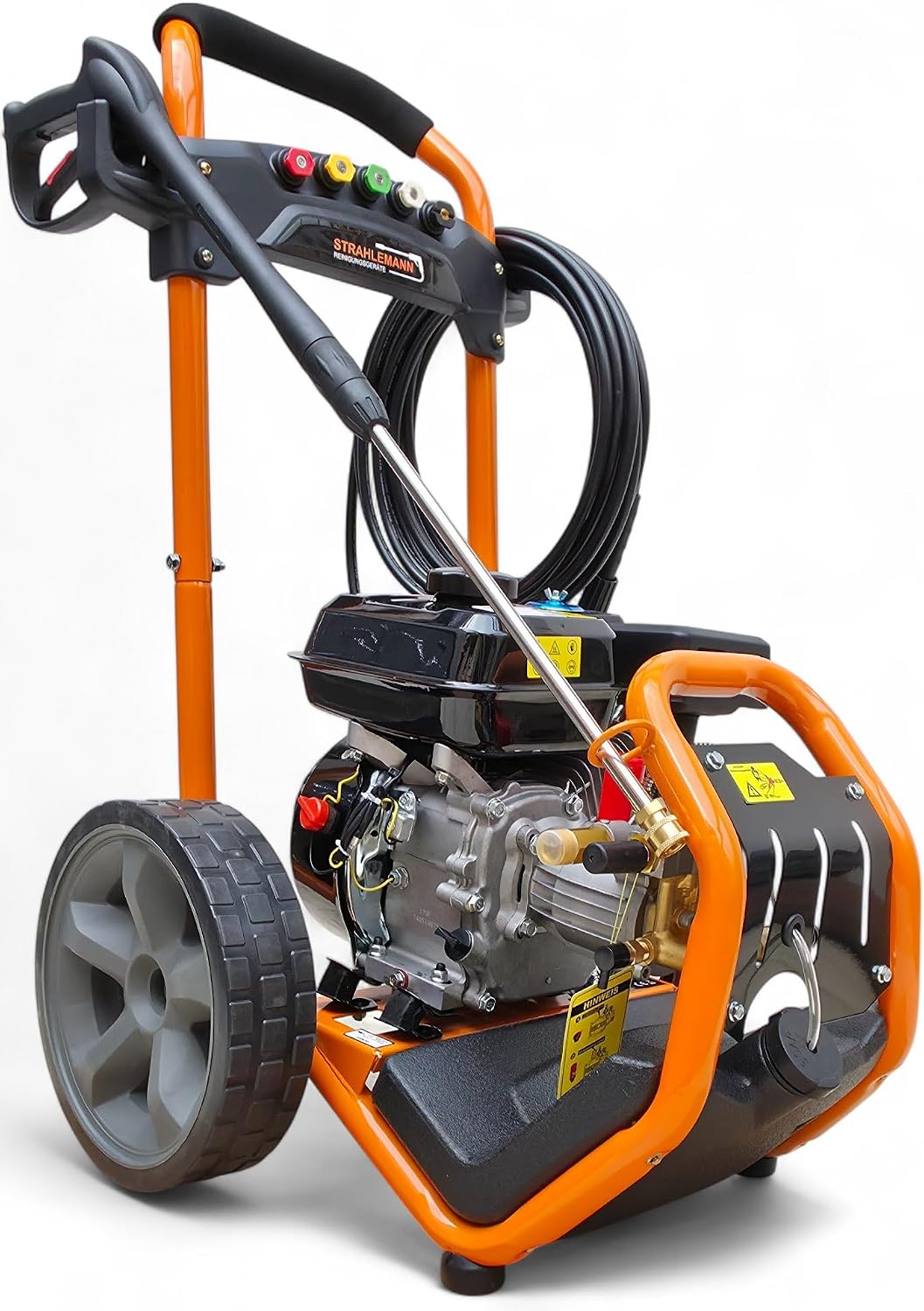 Hochdruckreiniger SM-LB180D, 540 l, 207 bar, für den Garten und die Terrasse, Orange/Schwarz, Strahlemann