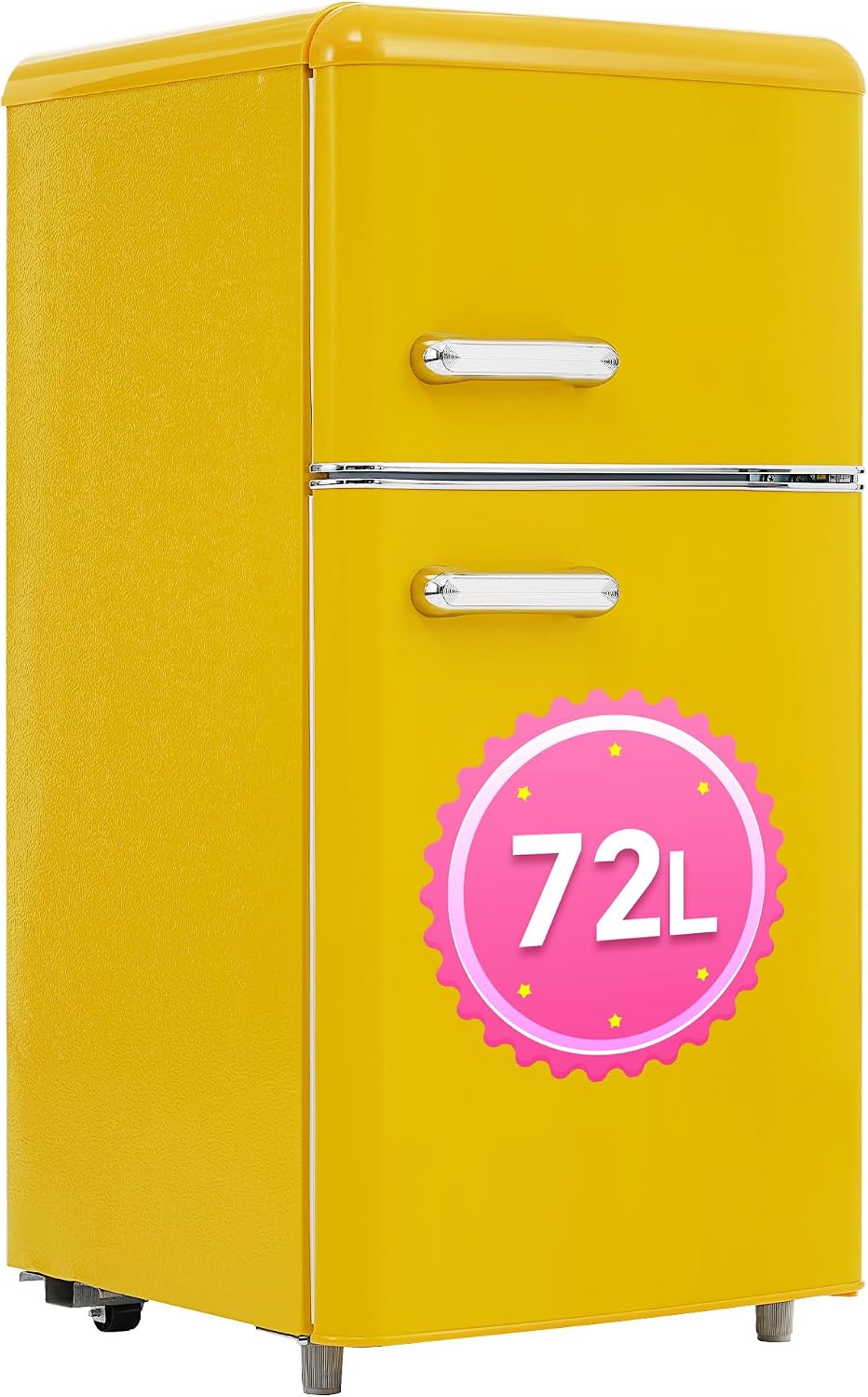 Kühlschrank, mit LED, Gelb, DRIXNO