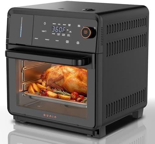 OUNIN in-1 Backofen, 18 L, Schwarz, mit Selbstreinigung, aus Edelstahl und Stahl