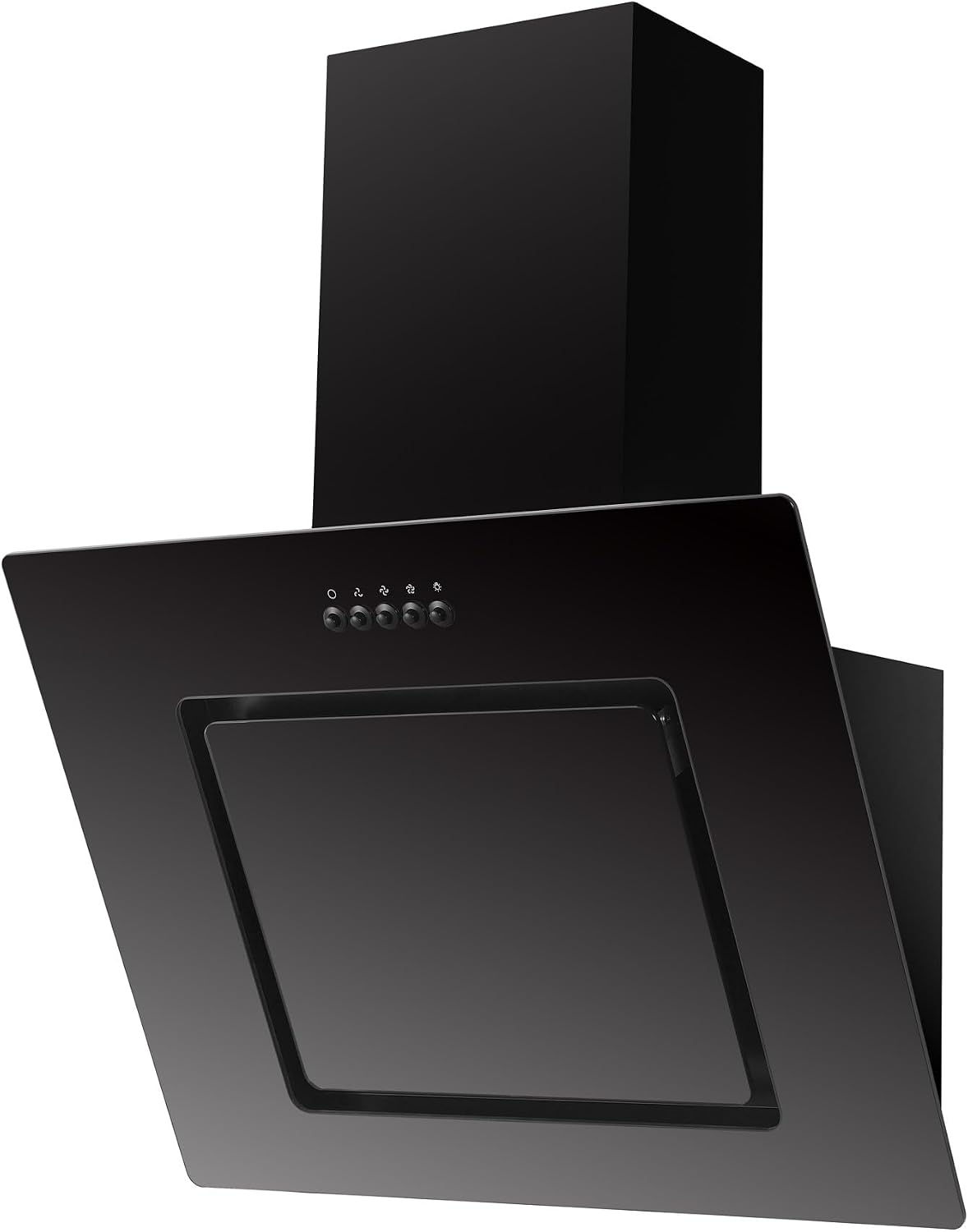Dunstabzugshaube CH22010SBZ, 54–62 dB, 60 cm, mit LED, aus Metall und Glas, Schwarz, respekta