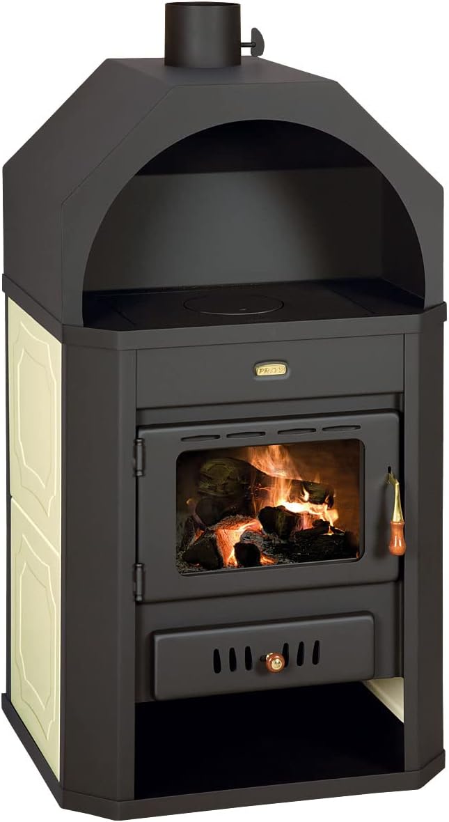 Prity W17 Kaminofen, 7.2 kW, 130 kg, Schwarz/Creme