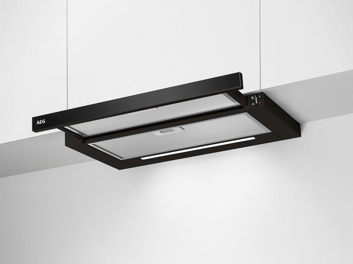 AEG DPE5660B Dunstabzugshaube, 68 dB, 600 m³, mit LED, Schwarz