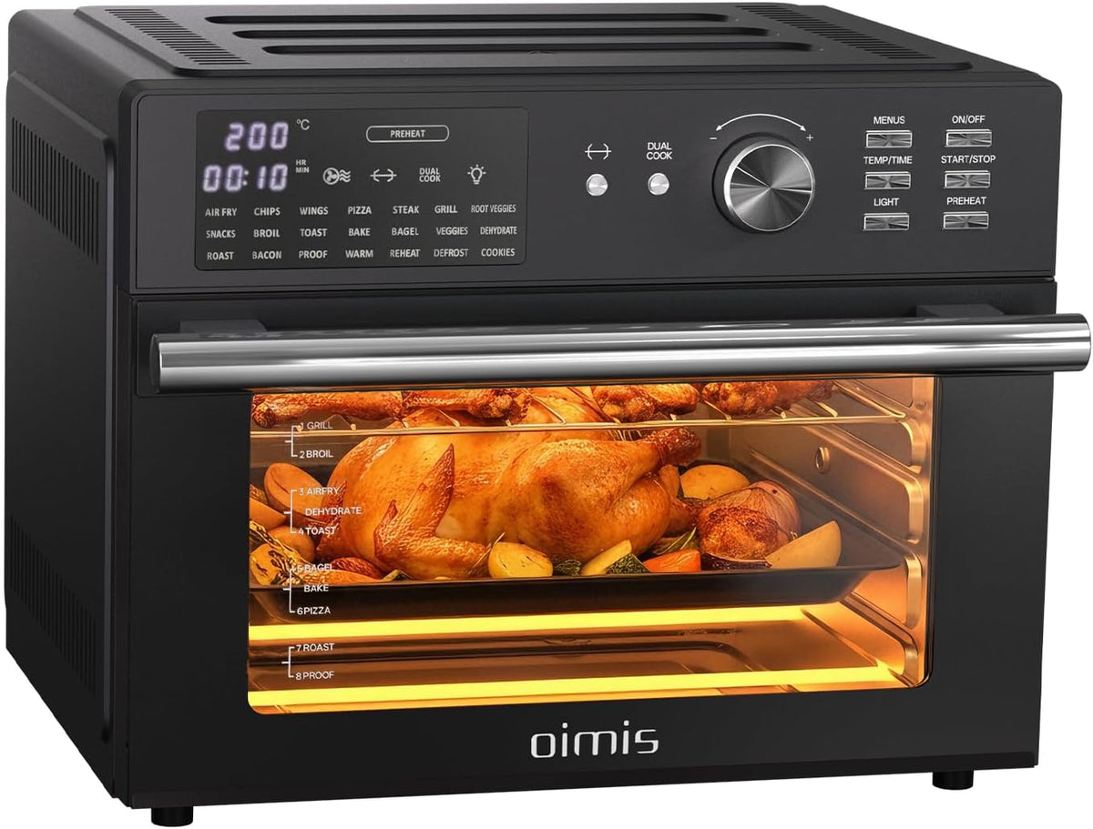 OIMIS C-230 Heißluftfritteuse, 1800 W, 30 °C, Schwarz