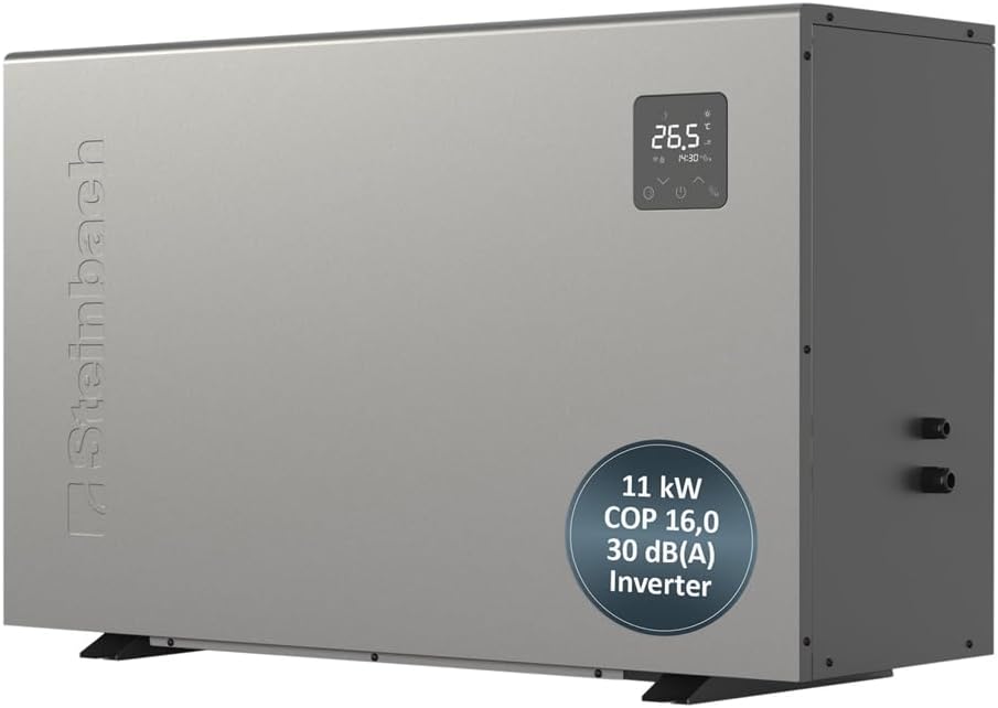 STEINBACH Wärmepumpe Silent 11 Heizpumpen, 50.000 l, 11.000 W, Grau