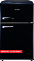 Kühlschrank CF2PG90RN, 89 × 48 × 51 cm, 86 L, 26 L, 37 dB, aus Glas, Schwarz, Corbero