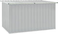 homiuse Auflagenboxen, 171 × 99 × 93 cm, wasserdicht, mit Stauraum, für den Garten, aus Stahl, Grau