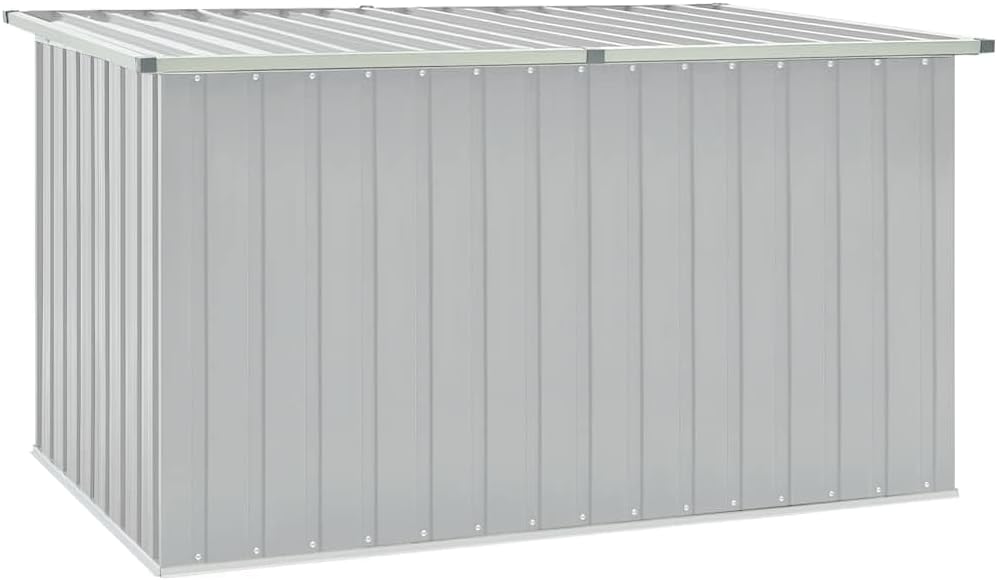 homiuse Auflagenboxen, 171 × 99 × 93 cm, wasserdicht, mit Stauraum, für den Garten, aus Stahl, Grau