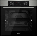 Wiggo Backofen, 73 L, 60 cm, mit Selbstreinigung, mit LED, mit Timer, Schwarz/Edelstahl